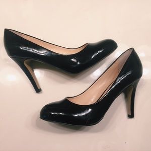 Franco Sarto Black Patent Leather Pumps